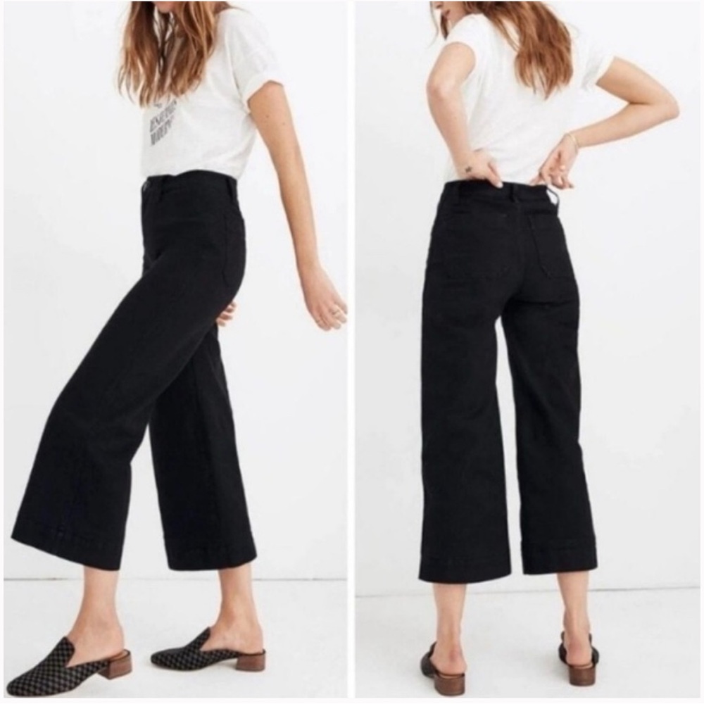 Madewell Black Wide Leg Pants